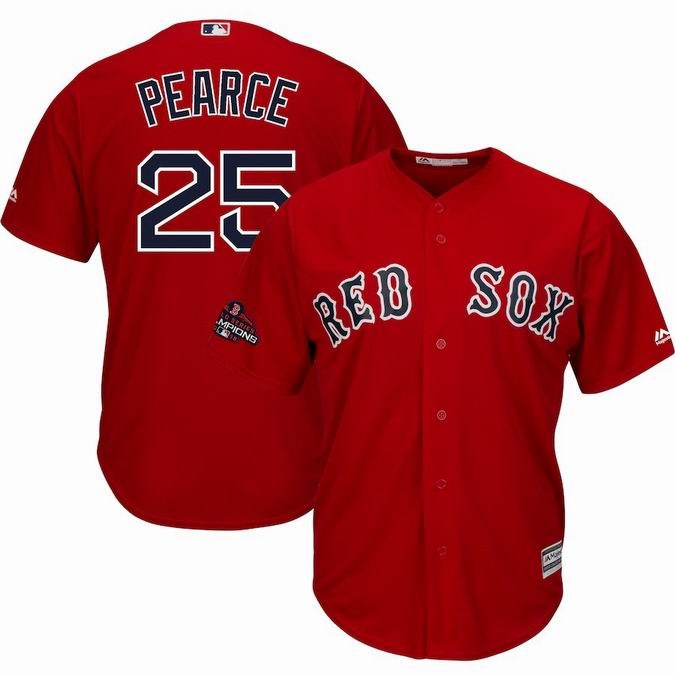 Boston Red Sox 2018 World Series Champions team logo player jerseys-009